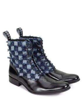 NIB - John Fluevog Executor Castellano Boots – Denim | Men’s Size 11
